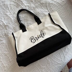 Bride Black and White Tote Bag